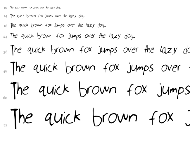 Millwee manuscripting font waterfall