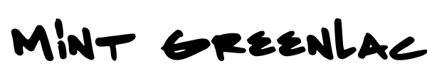 Mint Greenlaces font