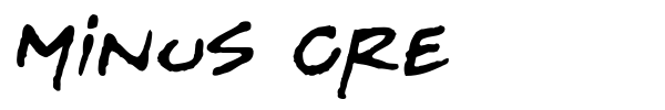 Minus Cre font