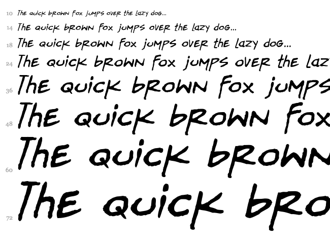 Minus Cre font waterfall