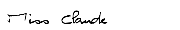 Miss Claude font