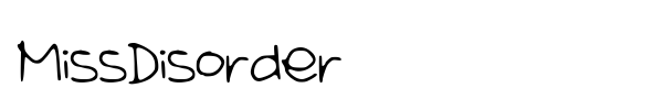 MissDisorder font