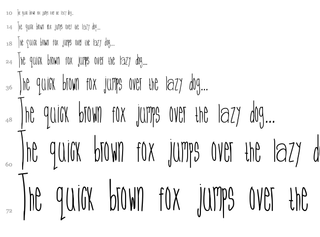 Miss Melancholy font waterfall
