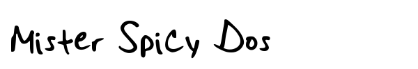 Mister Spicy Dos font