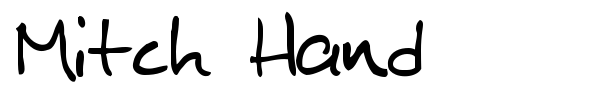 Mitch Hand font preview