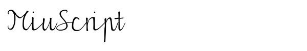 MiuScript font