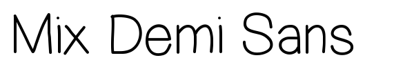 Mix Demi Sans font