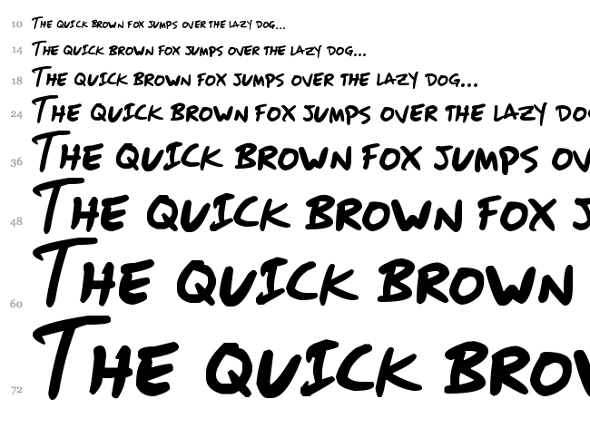 Mizike font waterfall