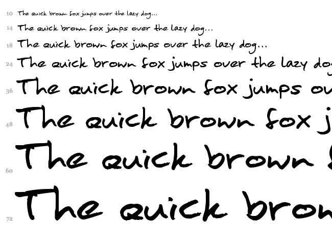 Moan Hand font waterfall