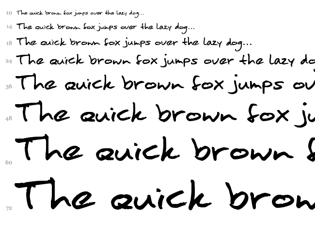 Moan Hand font waterfall