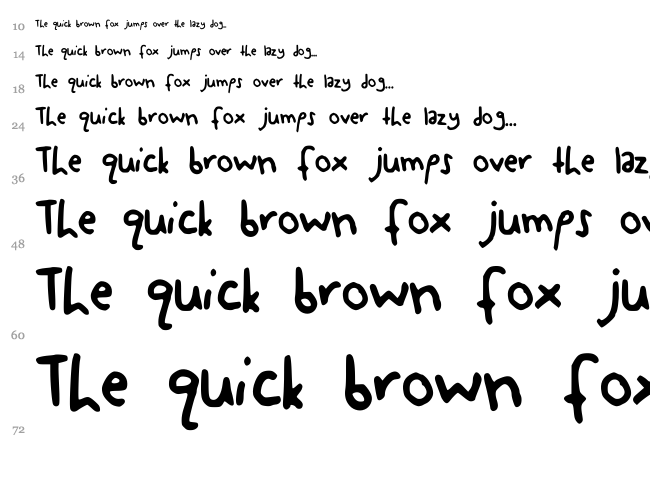 Molly Wolly font waterfall
