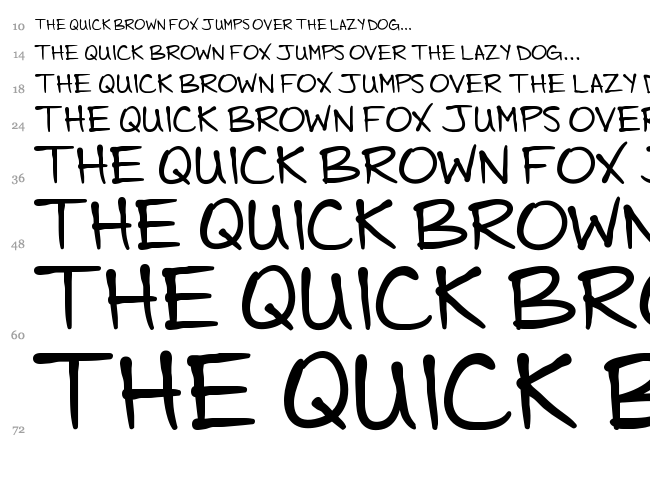 Monday Morning font waterfall