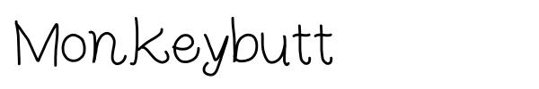 Monkeybutt font