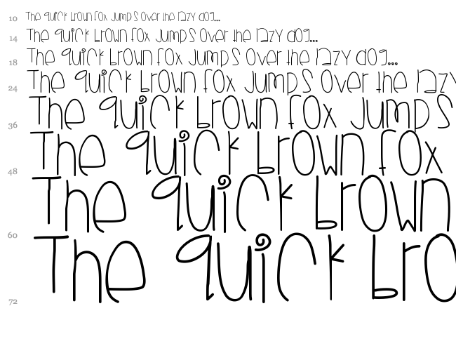 Monkey Wishes font waterfall