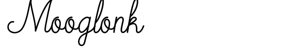 Mooglonk font