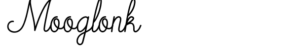 Mooglonk font preview