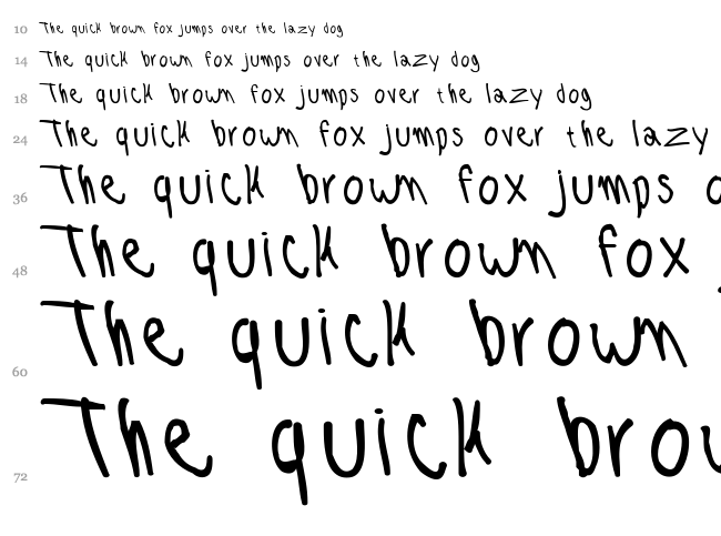 Morena font waterfall