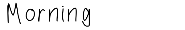 Morning font