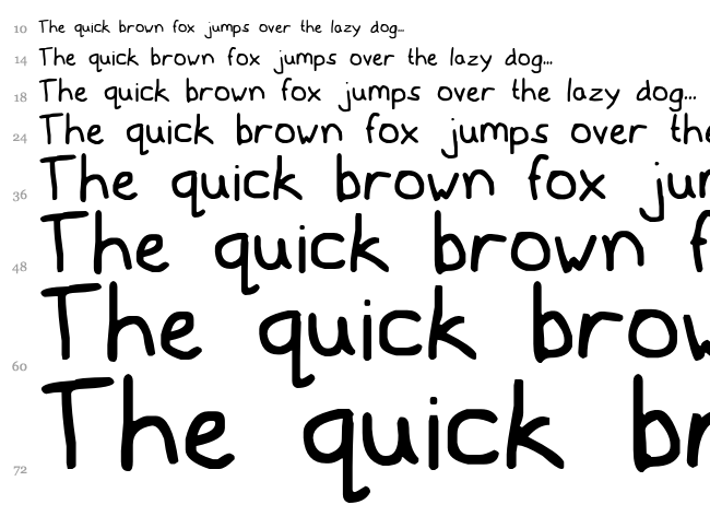 Mousedrawn font waterfall