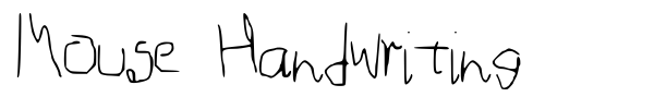Mouse Handwriting font