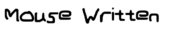 Mouse Written font preview