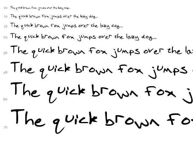MPOK Hand font waterfall