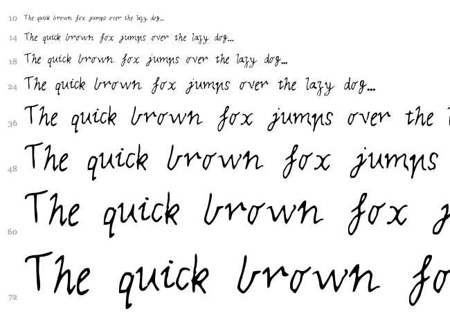 MQS Magic font waterfall