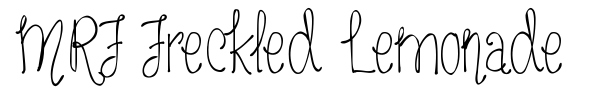 MRF Freckled Lemonade font