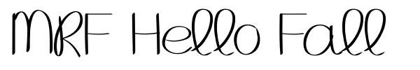 MRF Hello Fall font