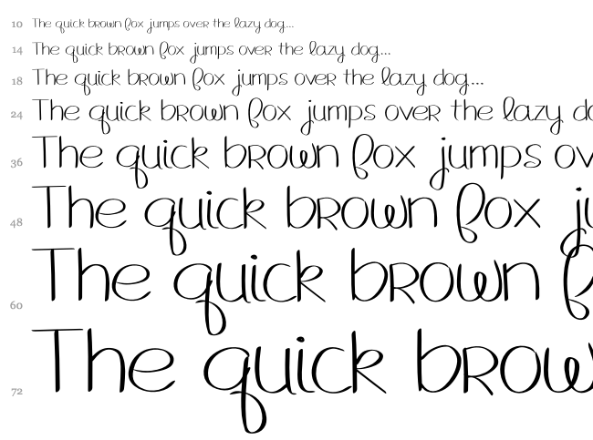 MRF Hello Fall font waterfall