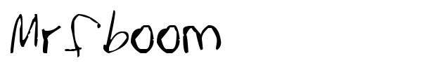 Mrfboom font