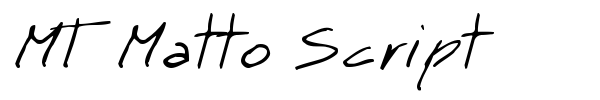 MT Matto Script font