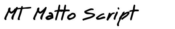 MT Matto Script font preview