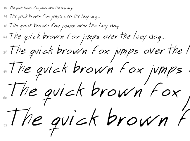 MT Matto Script font waterfall