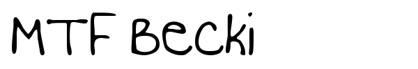 MTF Becki font