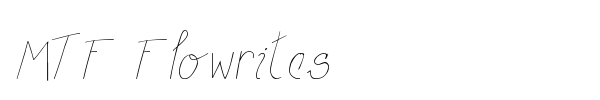 MTF Flowrites font