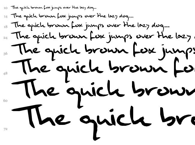 Mulder Handwriting font waterfall