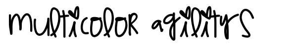 Multicolor Agilitys font