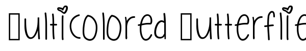 Multicolored Butterflies font preview