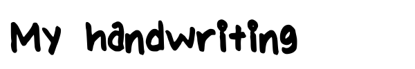 My handwriting font