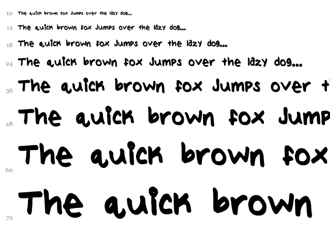 My handwriting font waterfall