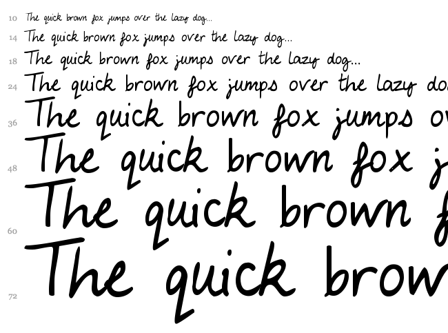My Lucky Penny font waterfall