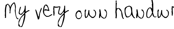 My very own handwriting font