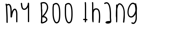 My Boo Thang font preview