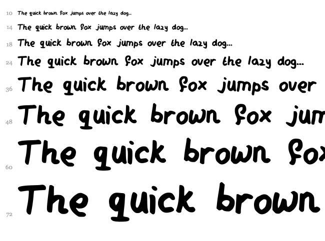 My Messy Handwriting font waterfall