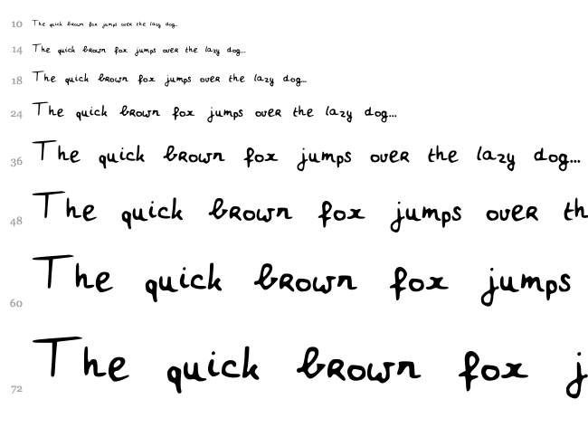 Myrthe font waterfall