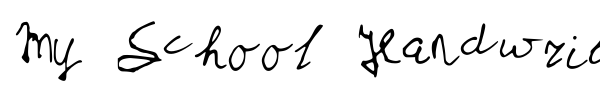 My School Handwriting font