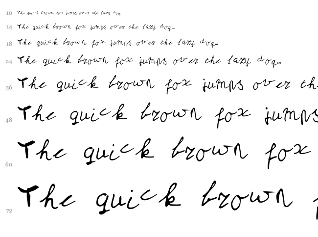 My School Handwriting font waterfall