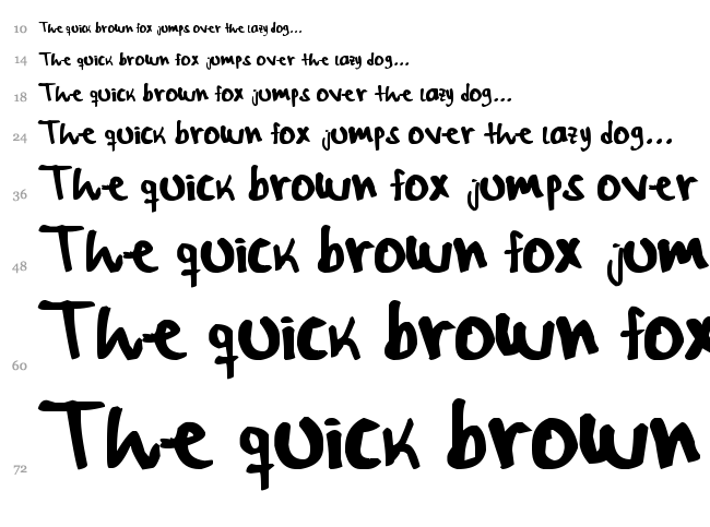 MyWord font waterfall