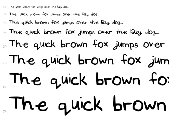 NataliesFont font waterfall